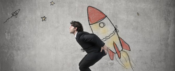 rocket man taking off