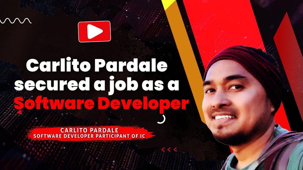 Carlito Pardales secured a job as a Software Developer